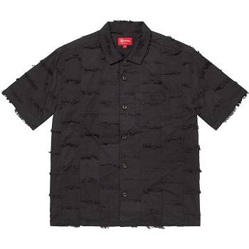 Black Supreme Patchwork S/S Shirts | Supreme 253UT